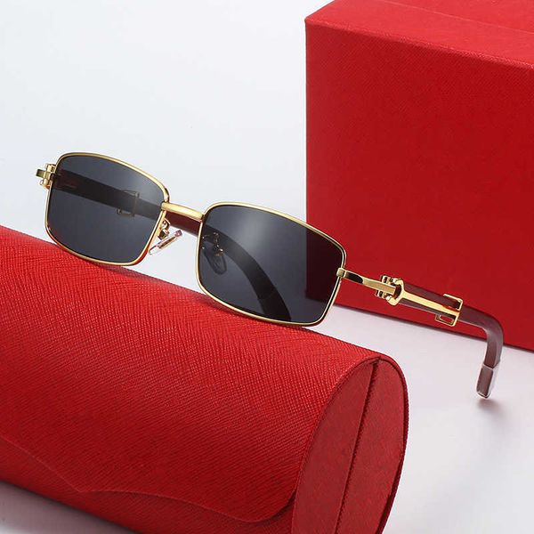 

Fashion carti top sunglasses New Kajia I-shaped glasses for men and women full frame slingshot wooden leg can be matched with myopia original box