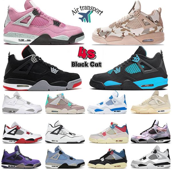 

university blue jumpman 4 4s men women basketball shoes white guava ice oreo sail noir metallic purple black cat bred shimmer cactus jack sn