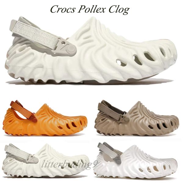 

2023 platform sandals slippers slides clog pollex salehe bembury croc men women buckle slide slipper, Black