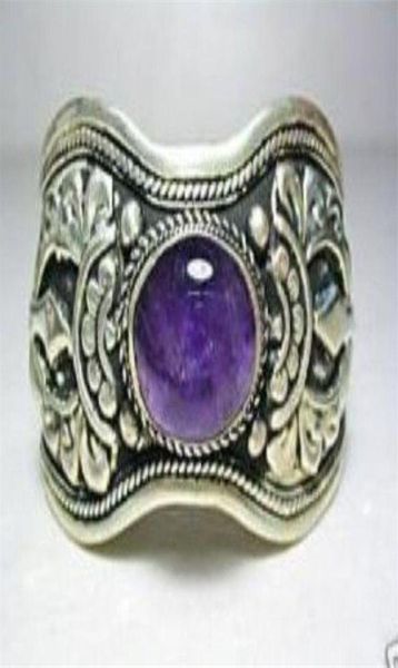 

exquisite tibet silver amethyst cuff bracelet 75quot01233069360, Black