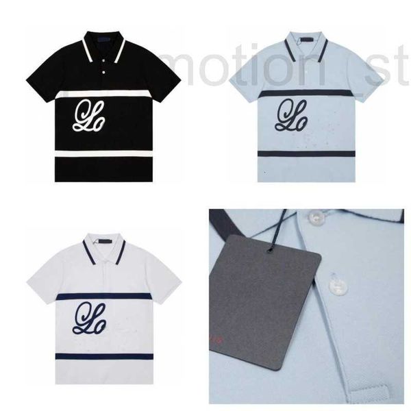 

men's polos designer 2023 mens tees t shirt paris luxury spring summer classical letter print tshirts white stripes joint casual cotton, White;black