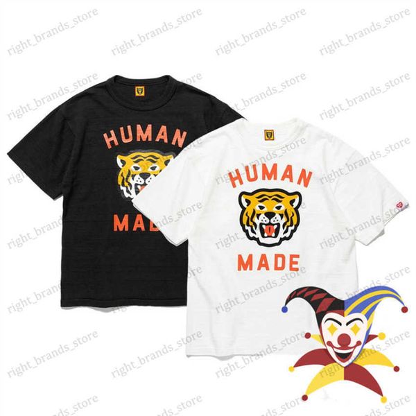 

men's t-shirts 2023ss tiger print human made t shirt men women t-shirt tees t230707, White;black