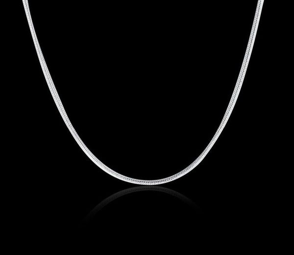 

2021 quality 50 pcs 925 sterling silver smooth snake chains necklace lobster clasps chain jewelry findings size 1 mm 16inch 248086900