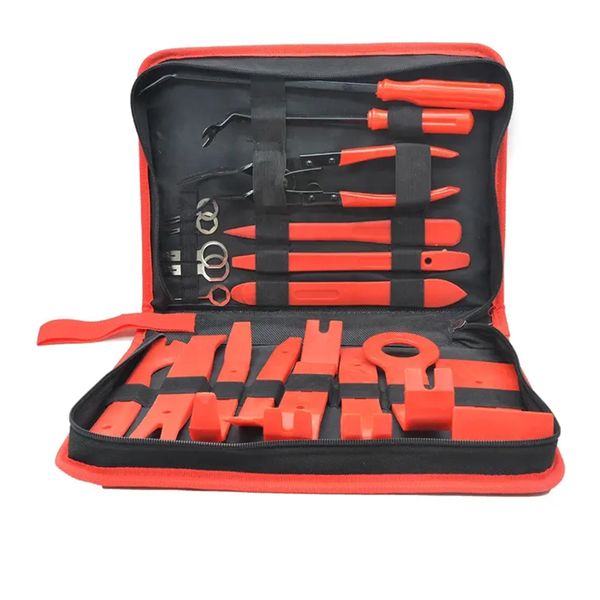 

auto trim removal tool, car pry tool kit 19pcs scratch proof matte for car boat furniture aircraft trim application hm-19