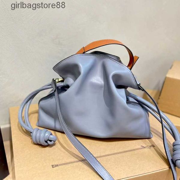 

designer loewsbag bags cool leather one-to-one girl 22 flamenco drawstring small mini bucket with shoulder bag strap shopping 2x4r