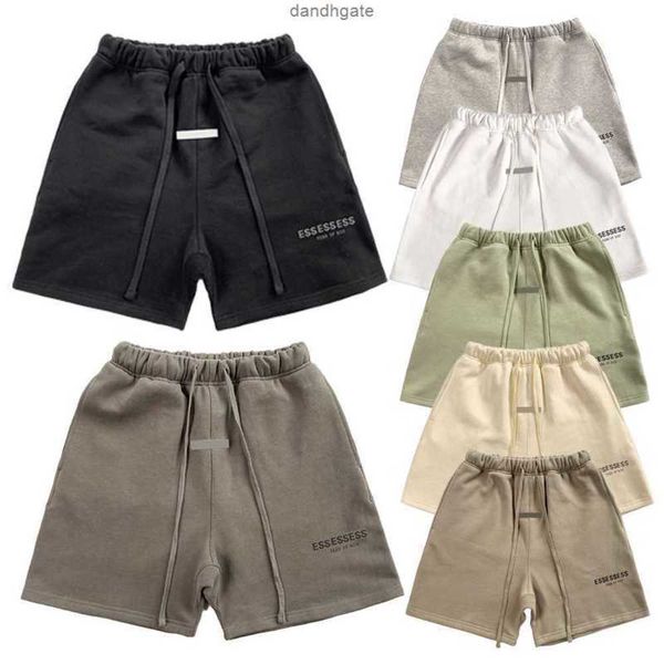 

mens womens designer essentail clothing apparel essen shorts cotton sports fashion short street style tide knee length essent shorts 6v3c, White;black