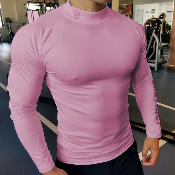 

men's t-shirts compression shirt men running training long sleeve t-shirt muscle workout sports wear man gym skinny tee 230706, White;black