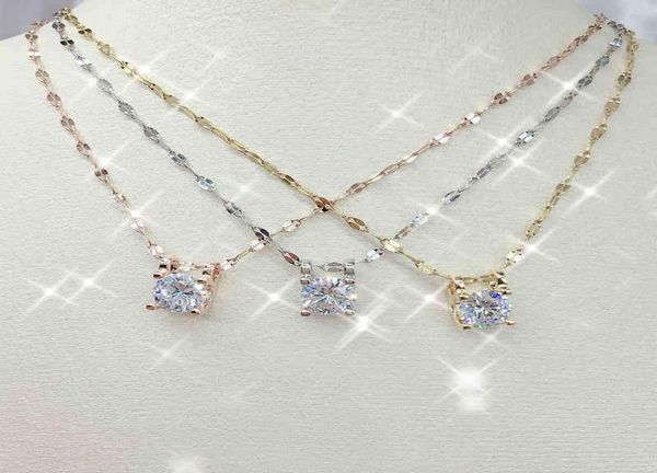 

kajia cow head diamond necklace women039s versatile fashion mossan stone clavicle chain pendant accsori5522172, Silver
