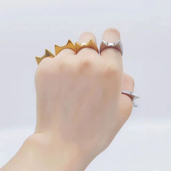 

wholesale 30pcs stainless steel kitty ears bulk niche high-grade fashion concise style finger jewelry for engagement gift, Slivery;golden
