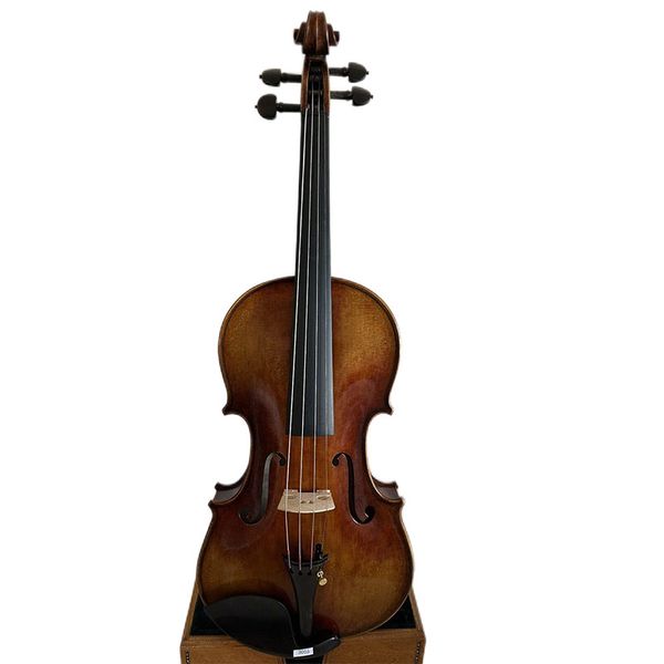 

4/4 violin solid flamed maple back old spruce hand carved the statue k3055