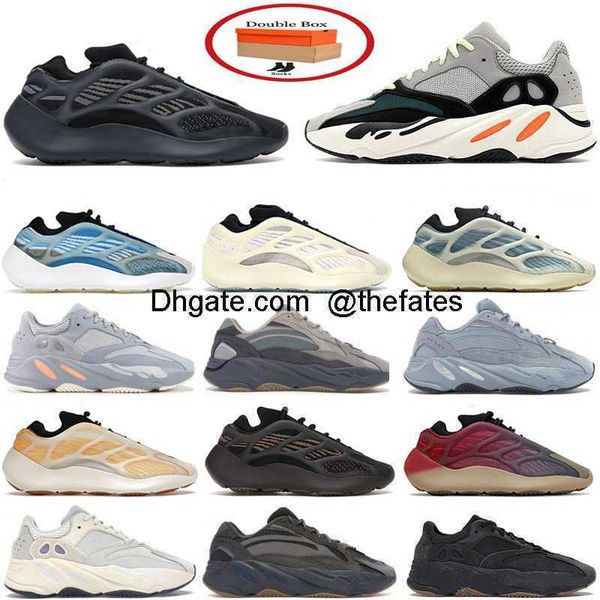 

static reflective 700 v2 3m running shoes wave 700s runner inertia tephra solid grey utility black men women sport trainer sneaker eur 36-45, White;red