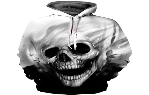 

3d hoodies men melted skull 3d full print novelty hoody sweatshirt fashion pullover tracksuits streetwear harajuku hipster cx1570229, Black