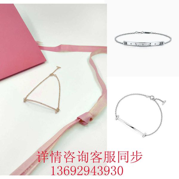 

counter quality t'home s925 silver fashion versatile fairy essential classic smile stone set roman numerals bracelet, Black