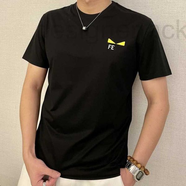 

men's t-shirts designer trendy mens t shirt eye letter embroidery short sleeved men women 23 summer breathable tee simple oversized t-s, White;black