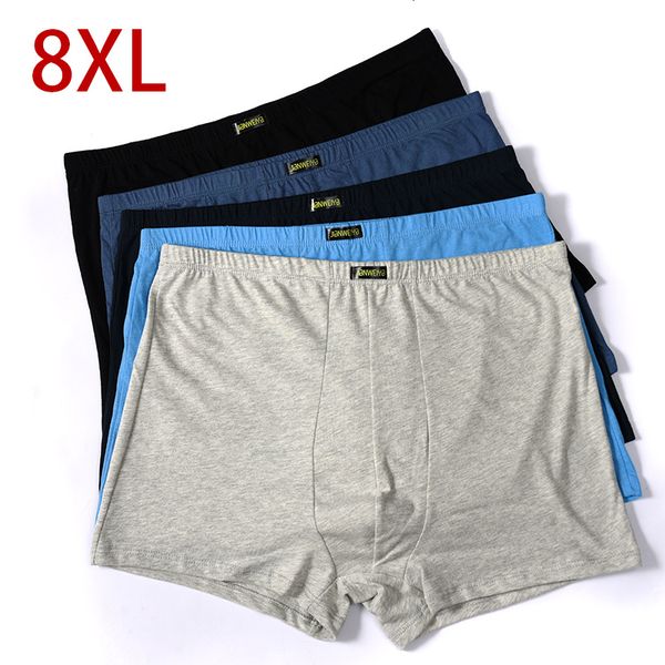 

underpants 5pcslot cotton plus 5xl 6xl 7xl 8xl underwear boxer male xxxxl men's boxer pantie lot underpant loose large short 230706, Black;white