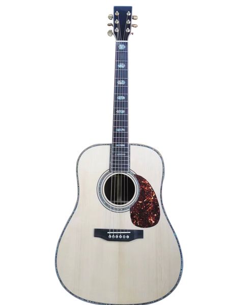 

2023 41 "d barrel all solid wood woodblock finger all abalone shell mosaic acoustic acoustic guitar