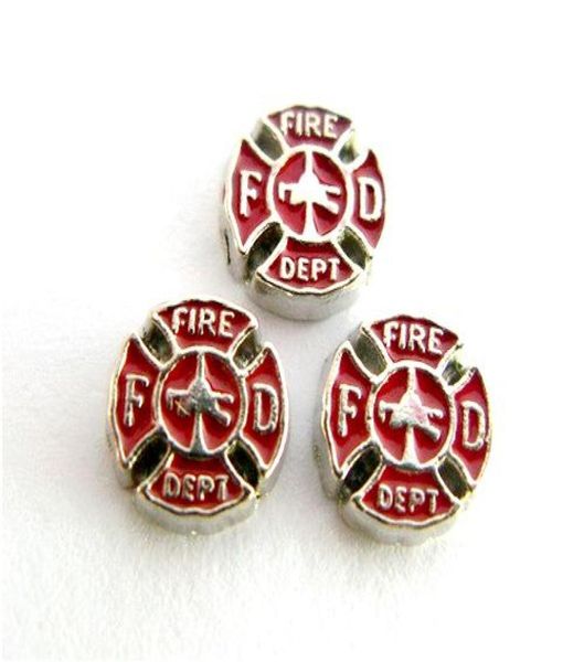 

new design fc401 floating locket charms 10pcs fire department for floating living locket as gift wholes 8145459, Blue;slivery