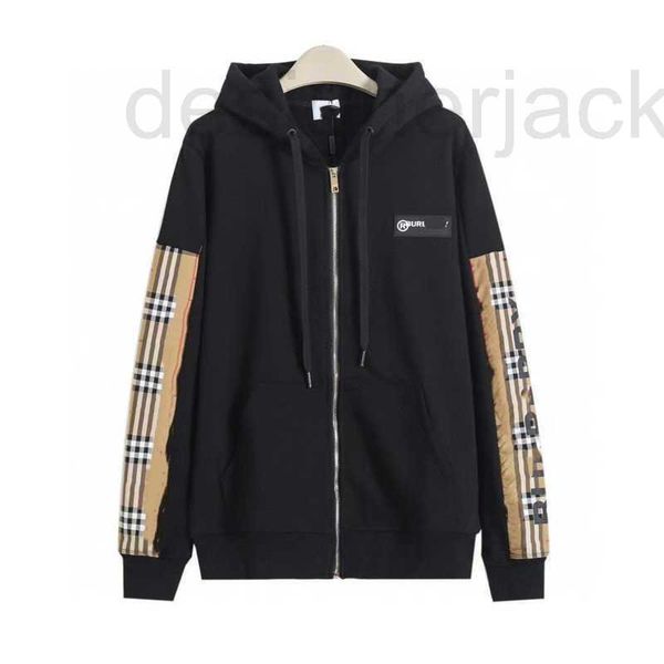 

men's jackets designer fashion sweatshirt designer jacket loose hooded sweater men women plaid striped cardigan coat couple zipper long, Black;brown