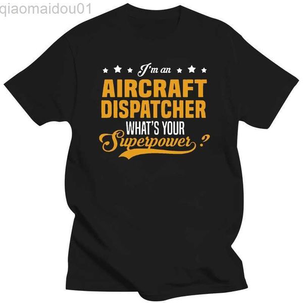 

men's t-shirts print customized t shirt for men aircraft dispatcher t-shirts round neck female oversize s-5xl camisas shirt l230707, White;black