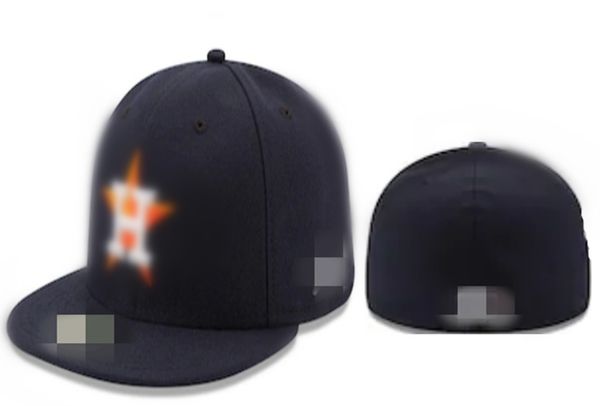 

men's fitted caps houston h hip hop size hats baseball caps flat peakfor men women full closed h2-7.7, Blue;gray