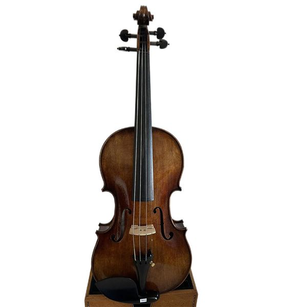 

master 4/4 violin solid flamed maple back spruce hand carved k3072
