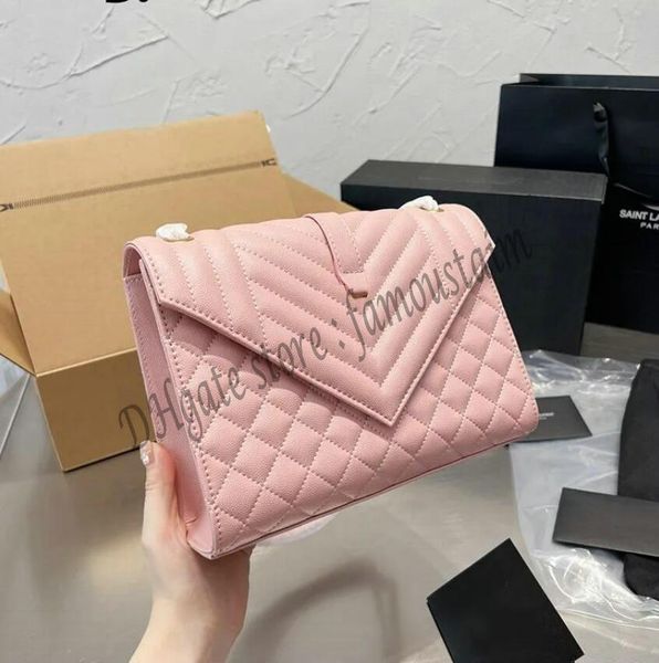 

7a fashion bag genuine leather designer bags 4 colors sheepskin caviar shoulder crossbody bag purse luxury women chains handbag replica hand