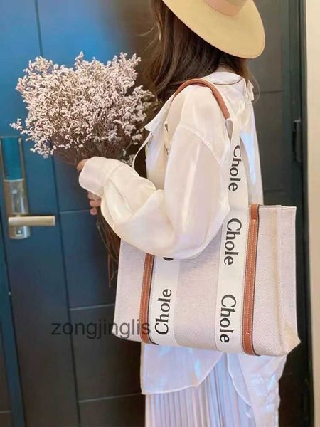 

tote handbags bags cloe women outlet 2023 designer summer hands new canvas japanese letter portable large capacity one shoulder l5e8