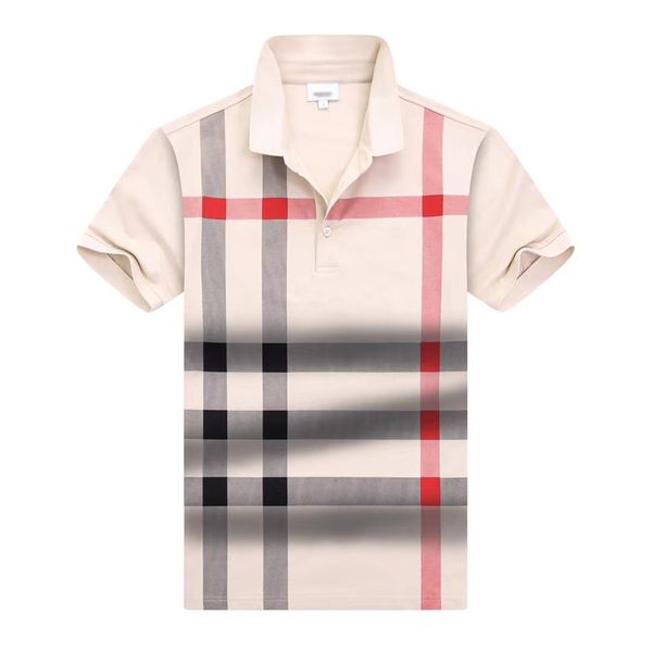

designers plus men's t-shirts & polos round neck embroidered and printed polar style summer wear with street pure cotton, White;black
