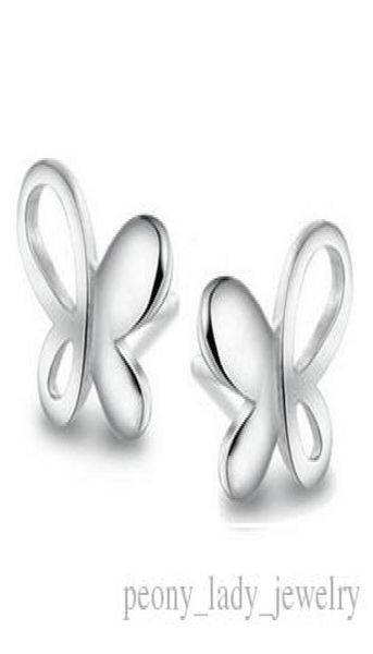 

romantic exquisite simple crystal clear hollow little butterfly earrings 925 sterling jewelry6812869, Golden;silver