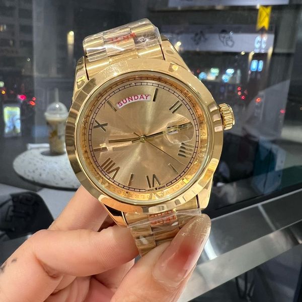 

mens watch watches 41mm stainless steel designer luxury limited edition waterproof watches, Slivery;brown