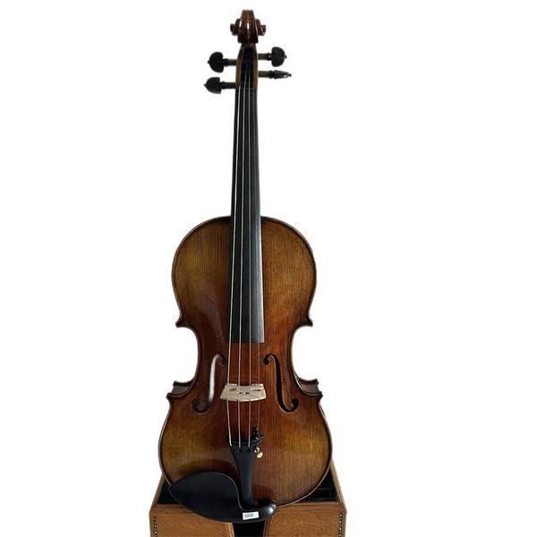 

4/4 violin stradi model 1716 flamed maple back spruce hand carved k3200