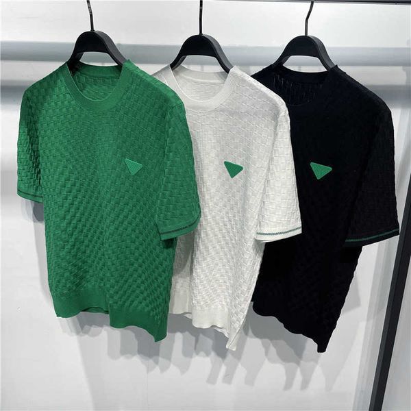 

summer short sleeved t shirt casual tee bott designer polo shirt round neck 3d embossed sweatshirt men women loose tshirt pure cotton knitte, White;black