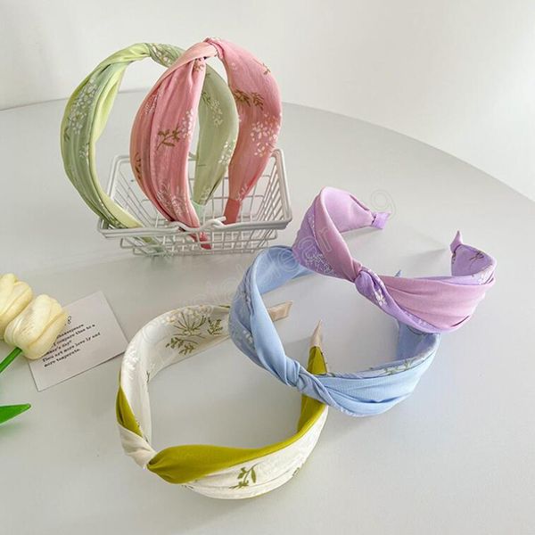 

fashion hair accessories light color flower headband autumn narrow side headdwear for hairband, Slivery;white