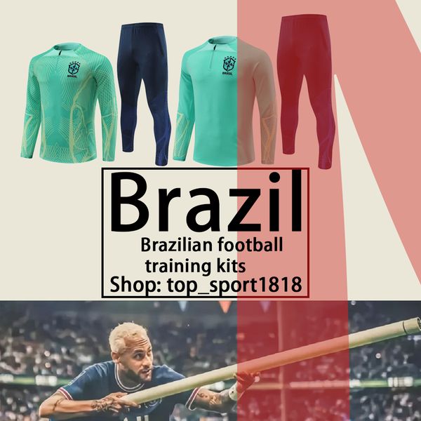 

2023 englands soccer tracksuit football training kane sterling rashford sancho grealish 22 23 mens kids national brazil football tracksuits, Black