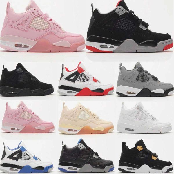 

jumpman 4s kids shoes boys toddlers infants basketball 4 shoe children baby kid youth sports shoes black mid high sneaker chicago designer m