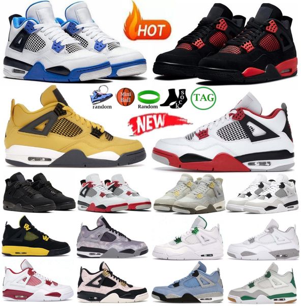

with box designer shoes jumpman 4s basketball shoes casual shoes lightning military black thunder sail white oreo pine green blue university