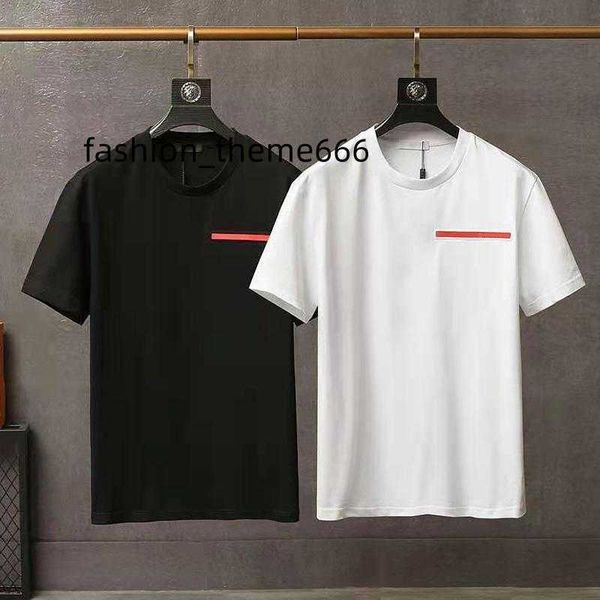 

luxury casual mens t shirt new wear designer short sleeve 100% cotton wholesale black and white size m 2xl 01, White;black