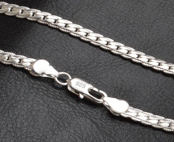 

20 inch 5mm trendy men 925 silver necklace chain for women party fashion silver figaro chain necklace boy accessories9085319
