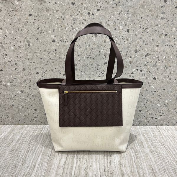 

flap tote bag fashion canvas bag leather woven outer bag large capacity women commuting handbag designer bag luxury bag