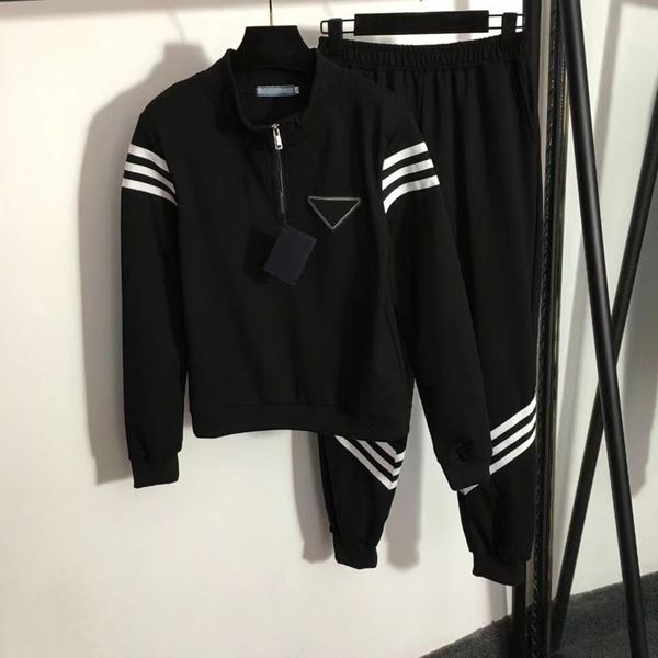 

womens tracksuits designer tracksuits women tracksuits autumn and winter casual pure cotton knitted women's clothing embroidered printe, Gray