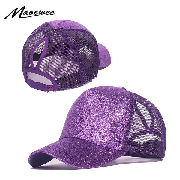 

ball caps fashion baseball cap girl tail cap sequins shiny messy bun hat sun caps gorra casual tail baseball caps 230706, Blue;gray