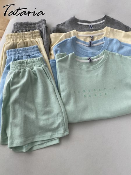 

women's two piece pants casual summer and shorts set for women tracksuit two-piece suit female sports short sleeve print letter classic, White