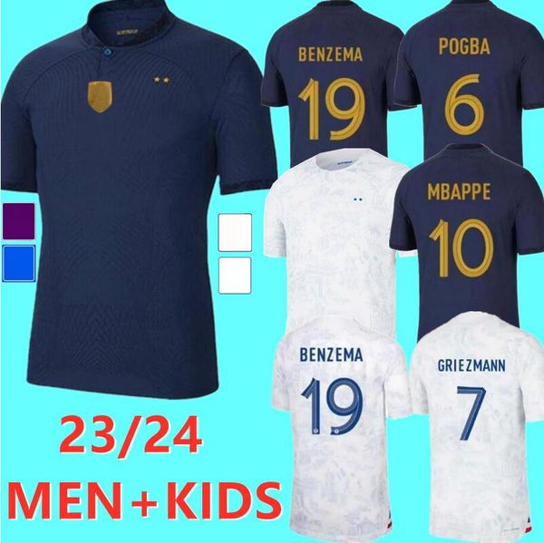

finals maillots de football 2022 soccer jersey french benzema football shirts mbappe griezmann kit shirt hommes enfants men kids tchouameni, Black;yellow