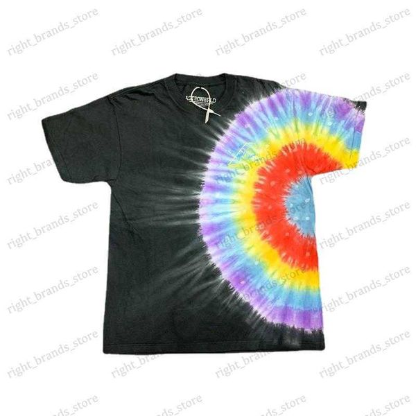 

men's t-shirts 22ss 1 1 music festival tour tie dye print astroworld t shirt men women eu size 100% cotton tees t230707, White;black