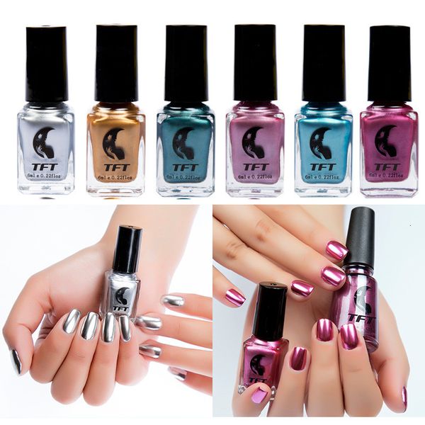 

nail gel 6ml fashion natural dry metallic mirror nail polish multicolor lasting silver transparent gold magic nails polishes art design 2307, Red;pink