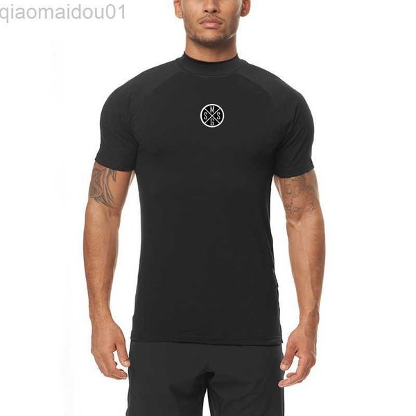 

men's t-shirts men fitness runnign t-shirt breathable quick dry sportswear summer sport short sleeve gym bodybuilding clothes l230707, White;black