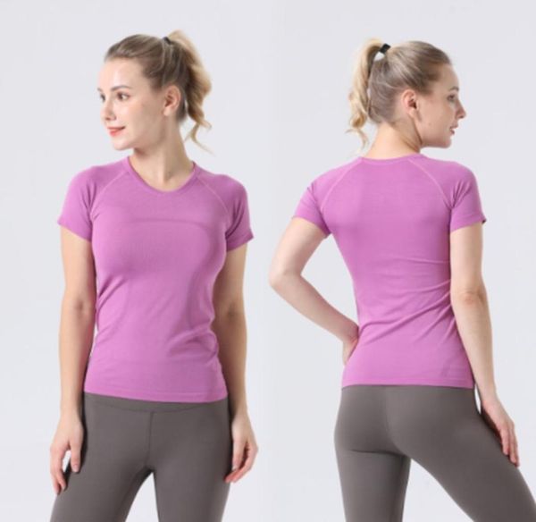 

swiftly tech yoga womens wear ladies sports t shirts short-sleeved t-shirts moisture wicking knit high elastic fitness00051597772, Gray