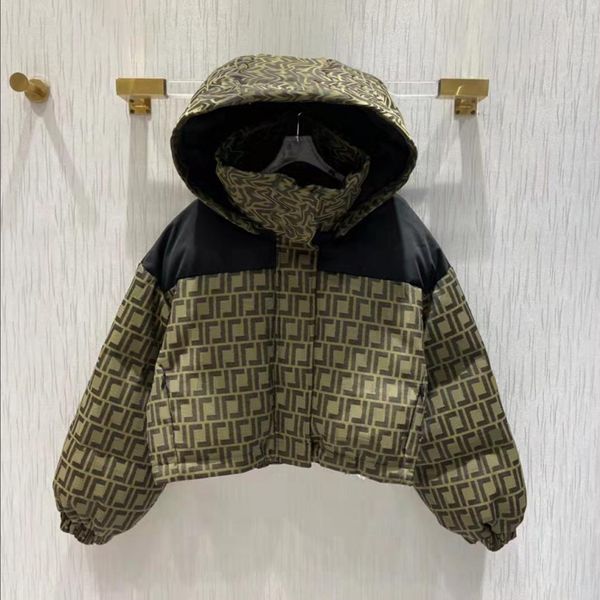 

Fashion short Down jacket for women Parker designer down jackets hooded winter warm coat High quality Women' Outerwear, Brown