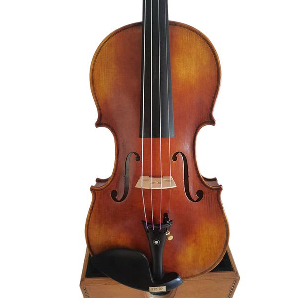 

master 4/4 violin solid flamed maple back old spruce hand carved k2709