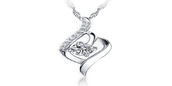 

woman silver crystal necklace diamond pendant necklaces wedding infinity elegant unique woman silver necklace charms1148243